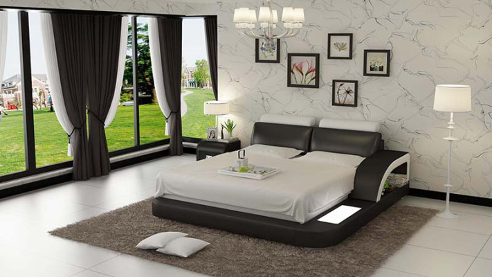 Waterbed Hotel Dubbel Bed Bedden Compleet Lederen Bed Gestoffeerd Bed Water LB8808