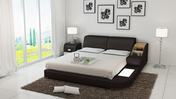 Waterbed Hotel Dubbel Bed Bedden Compleet Lederen Bed Gestoffeerd Bed Water LB8815