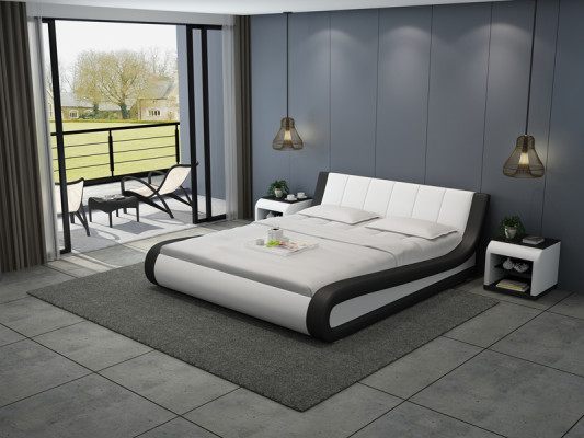 Waterbed Hotel tweepersoonsbedden compleet lederen bed gestoffeerd bed water + USB