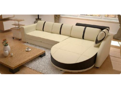 LEDEREN BANKSTEL MET USB HOEKBANK MET SLAAPFUNCTIE DESIGNBANK SLAAPBANK NIEUW MINI-KLEUR