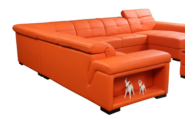 XXL Set Designer woonlandschap hoekbank bank bank U-vorm tafel leer nieuw XXL Set Designer woonlandschap hoekbank bank U-vorm tafel leer nieuw