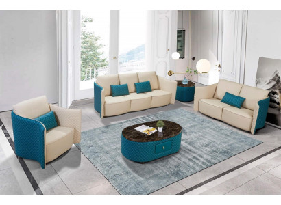 Leren bank Bank Bank Designer bekleding set 2-dlg set Zitgroepen Banken