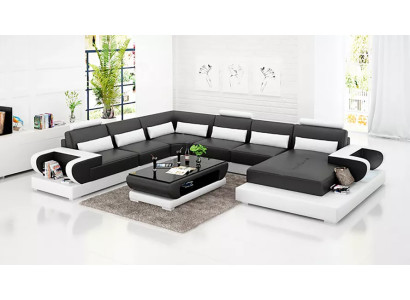 Hoekbank bekleding hoekbank U-vorm salontafel modern bankstel woonlandschap nieuw