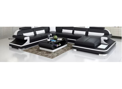 Woonlandschap L-vormige hoekbank Modern sofa Leren hoekbank Soffa Garnituur bekleding Couches