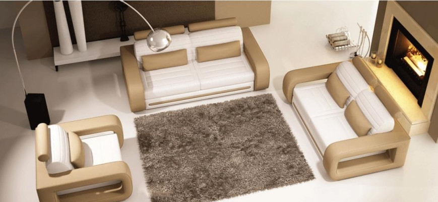 Bankstel Bank Bank Bekleding Lederen Banken Banken 3+2+1 Davos Set Set Nieuw