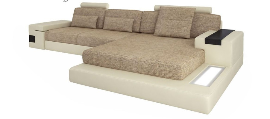 L-vorm bank bank ontwerp bank textiel modern gestoffeerd woonlandschap hoekbank nieuw