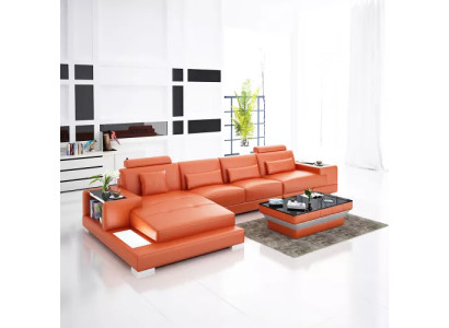 Bankstel hoekbank woonlandschap designer bankstel hoekbank L-vorm hoekbank leren bankstel