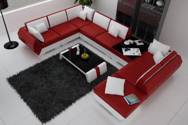 Ledersofa Bank Bankstel Nieuw Hoekbank Hoek Set Ontwerp Modern Sofa R7002