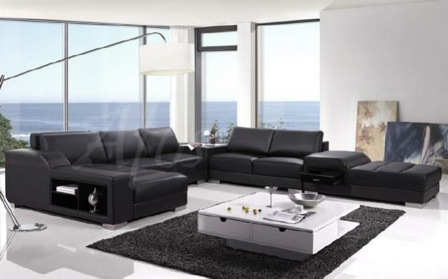 Designer-comfort U-vormige hoekbank met uitstekende bekleding.