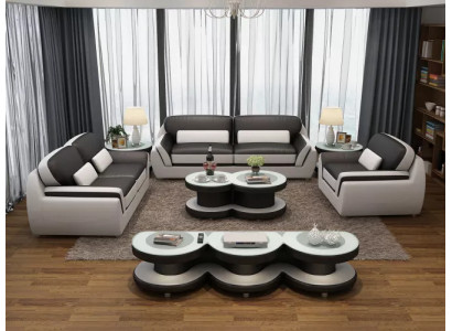 Designer Bank Leren Bank Bankstel 3-Zits Moderne Bank Woongebied