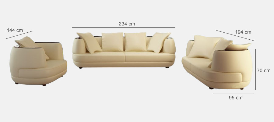 Sofa set Bankbekleding Leren bank 3+2+1 Klassieke banken Koninklijke zitplaatsen Zwart