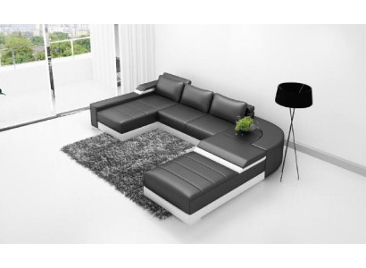 Hoekbank hoekbank met USB-bekleding lederen set woonlandschap liggen Bellenberg