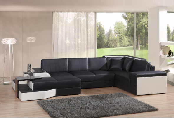 Comfort in grote stijl U-vormige hoekbank voor de perfecte woonkamer.