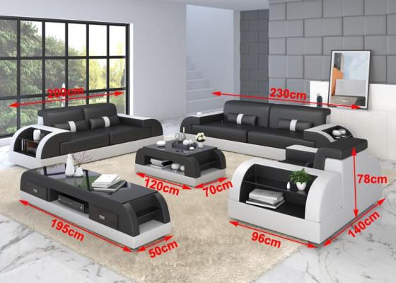 Sofaset 3+2+1 Bank Bekleding Stof Zitkussen Bankstel Lederen Design Banken