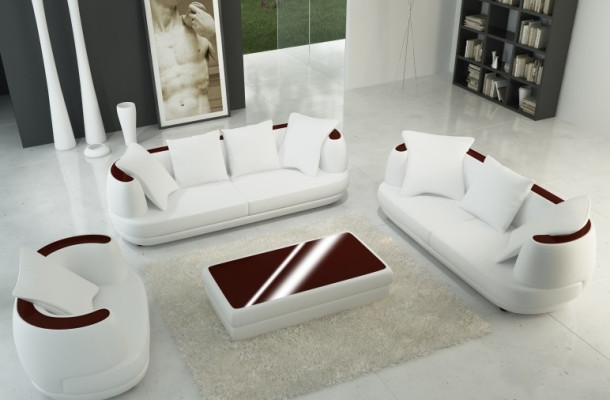 Bankstel met USB-bankbekleding leren bank 3+2+1 klassieke bankstelstoelen NIEUW