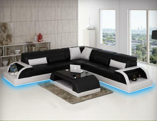 Woonlandschap bekleding hoek hoekbank met USB-set hoekbank banken WetzlarC