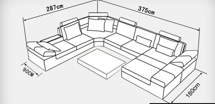 Leren bank Bank Bank Woonlandschap Hoekbank Set Ontwerp Modern Bankstel K5014