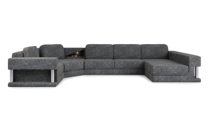 Hoekbank met USB-bekleding van textiel design bankstel woonlandschap parlement