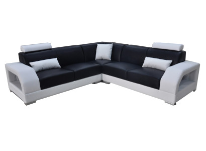 XXL hoekbank + USB, leren woonlandschap set Design Modern Sofa L-vorm G8001B