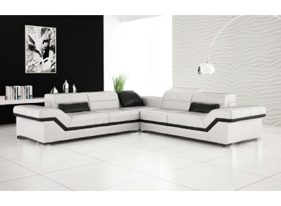 Leren bankstel XXL woonkamerbank ontwerp bankstel met USB hoekbank bankstel wit