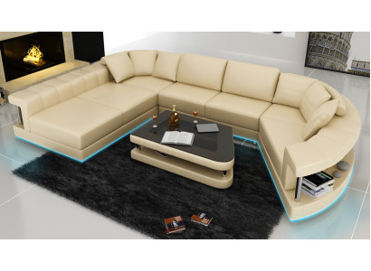 Bank Leren bank Bank Woongebied hoekbank Hoekmeubel Ontwerp Modern