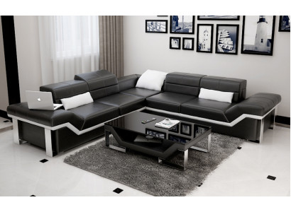 Leren sofa bank woonlandschap hoekbank stel modern ontwerpbank K5007B