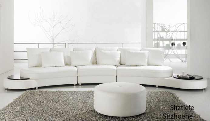 Ledersofa Bank Woonsamenstelling Hoekbank Hoeksalon Ontwerp Modern Sofa A1126