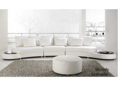 Ledersofa Bank Woonsamenstelling Hoekbank Hoeksalon Ontwerp Modern Sofa A1126