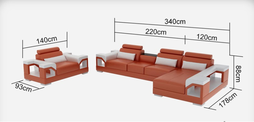 Leren bank woongroep hoekbank fauteuil bankstel design modern bankstel + USB