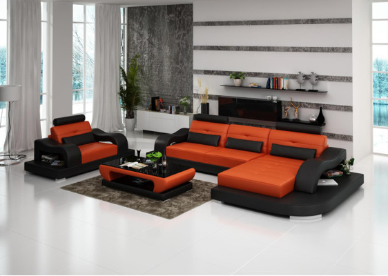 Leren bank Bank Woonlandschap Hoekbank Hoek Fauteuil Ontwerp Modern Sofa G8005E  Leren bank Woonlandschap Hoekbank Hoek Fauteuil Ontwerp Moderne Bank G8005E