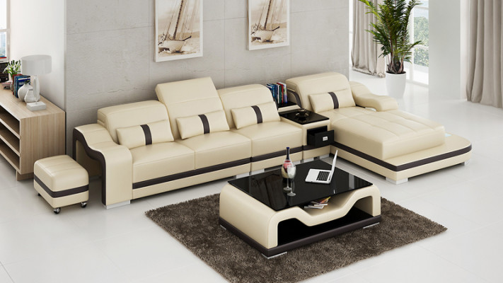 Lederen bank bank woonlandschap hoekbank hoekbank set ontwerp modern G8027C   Leren bankstel bank woonlandschap hoekbank hoekbank set modern ontwerp G8027C