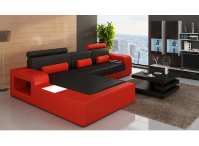 LEDER SOFA SET HOEKE BANK met USB HOEK BANKSTEL LEDEREN BANK Op maat gemaakt