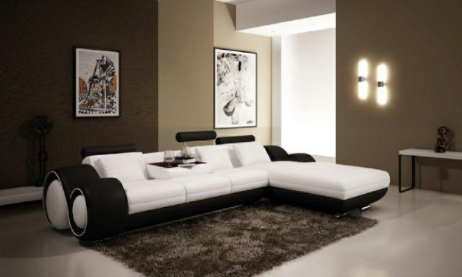 Hoekbank met USB-woonlandschap leren bank bank op maat gestoffeerd bankstel bank