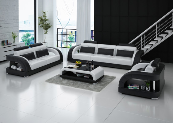 Ontwerp leren bankstel bankstellen 3+2+1 zits set bankstel bankstel bankstel USB.