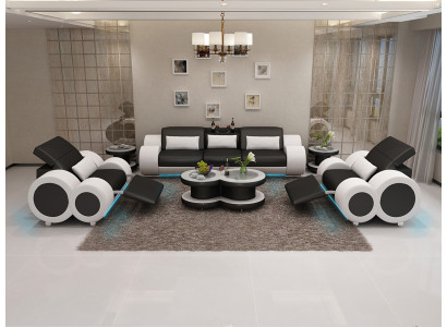 Leren bankstel Bankstel Nieuw 3+1+1 zits bankstel Modern design Sofa