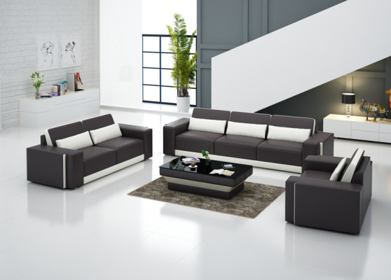 Leren bankstel met USB, bank woonlandschap bankstel bankstel design modern.