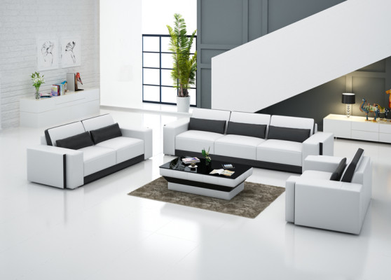 Leren bankstel met USB, bank woonlandschap bankstel bankstel design modern.