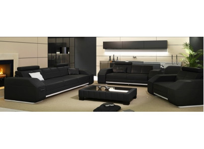 Leren bank met USB bankstel 3+2+1 Lederen Bank Bekleding Zitbank Designer Set