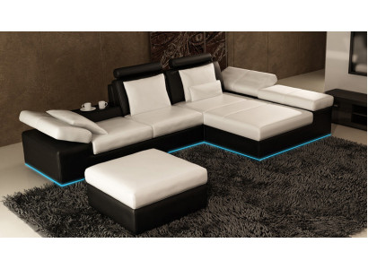 Leren bankstel bank met USB woonlandschap hoekbank set ontwerp Modern Sofa K5014C