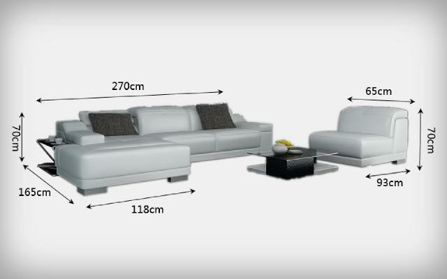 Woonlandschap bekleding hoekbank hoekbank met USB, set landschap leer nieuw/2711B