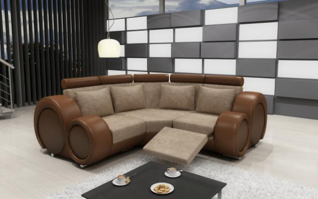 STOFFENBANK STOFFEN WOONLANDSCHAP BANKSTEL BERLINX RELAXFUNCTIE BANK HOEKBANK met USB