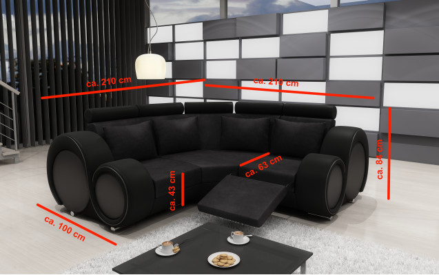 STOFFENBANK STOFFEN WOONLANDSCHAP BANKSTEL BERLINX RELAXFUNCTIE BANK HOEKBANK met USB
