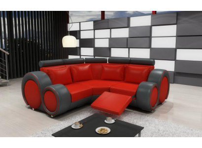 LEDERBANK WOONLANDSCHAP BANKSTEL COUCH DESIGN HOEKBANK BERLIJN SOFA SET met USB