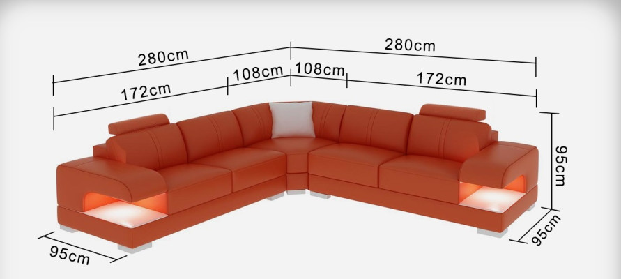 Leren bank Bank woonlandschap Hoekbank Hoekset Ontwerp Hoekbank Bank G8028B