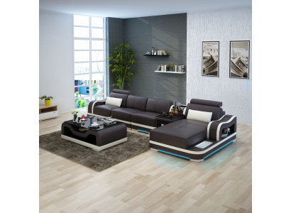 Bank Leren bank Bank Modern Woonlandschap Hoekbank Hoekstel Design