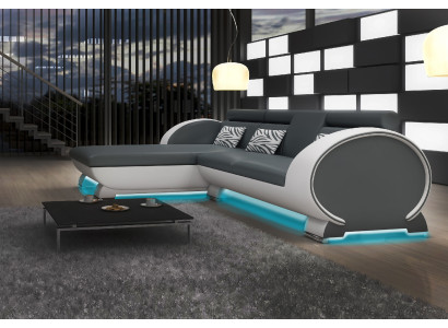 LEDEREN BANK HOEKBANK BANK LOUNGE BANK ONTWERPBANK BAR FUNCTIEBANK MET USB-BEKLEDING