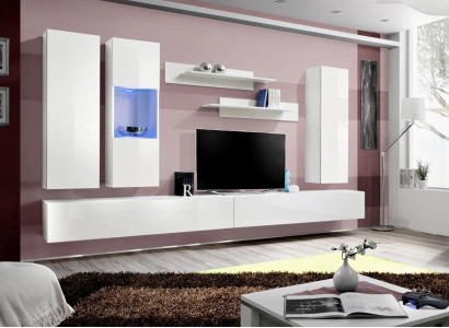 Woonwand Hout Woonkamer Meubels Wit TV-standaard Modern Design Wandplanken