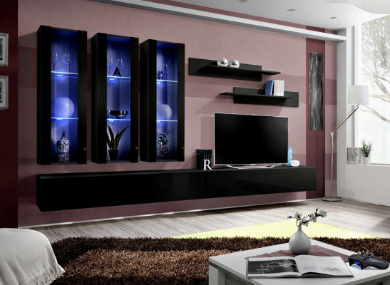 Moderne Design woonkamer tv-standaard houten woonkamermeubels inrichting wandplanken