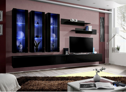 Moderne Design woonkamer tv-standaard houten woonkamermeubels inrichting wandplanken