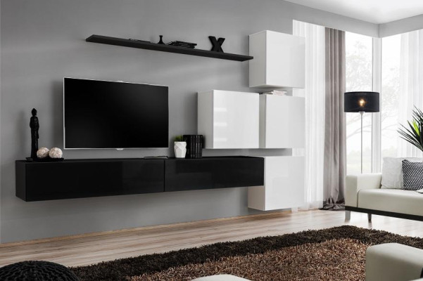 Ontwerp woonkamer wandmeubel dressoir 2x wandkast rtv lowboard 7-delige set inrichting